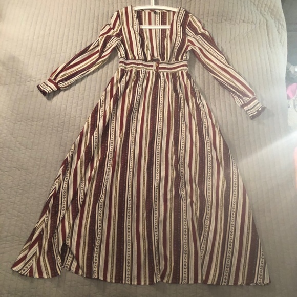 Smocked Striped Maxi Dress (New) - Picture 4 of 8